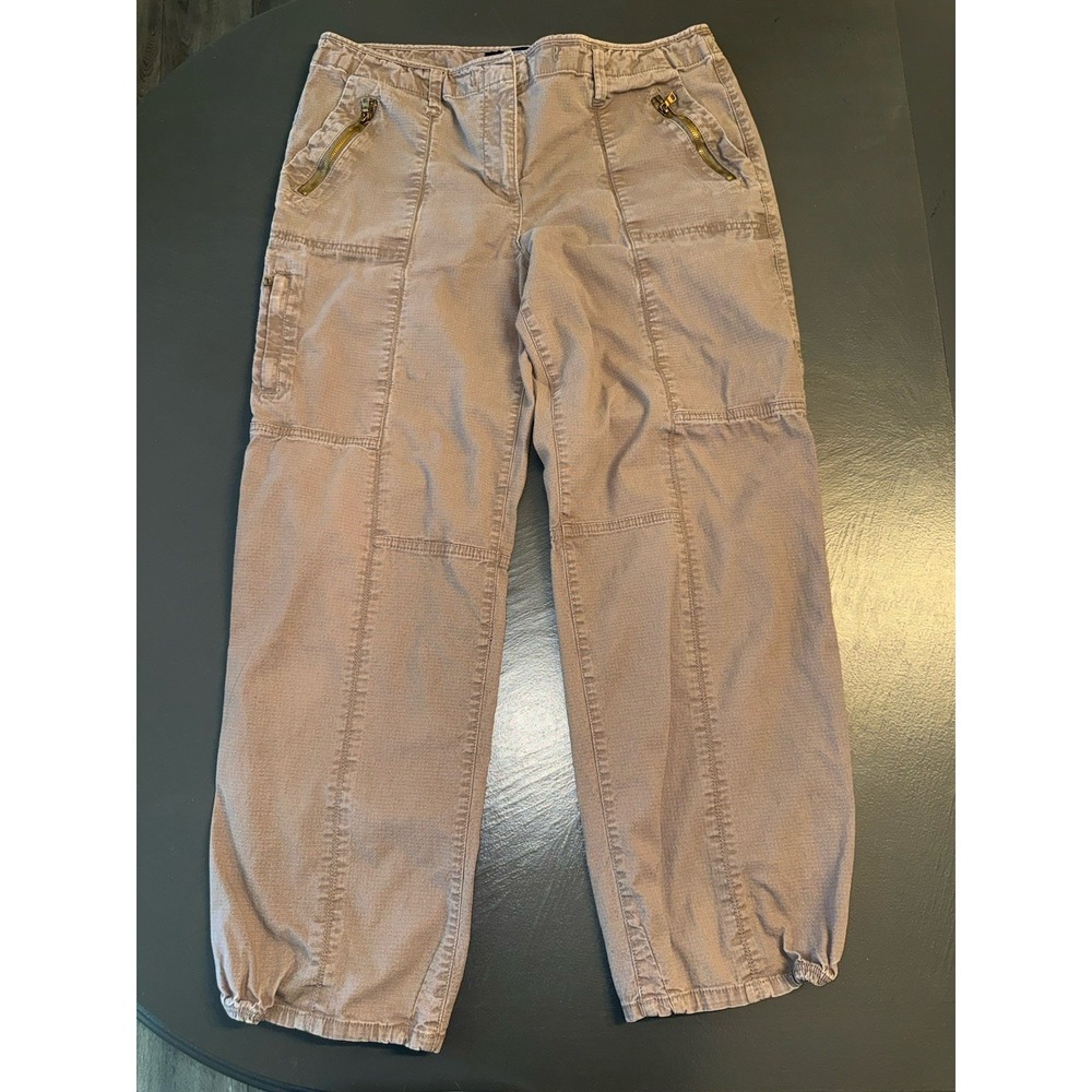 Brown Capri Pants Y2K Gorpcore Pockets Sz 12 Utility Hiking Summer Beach